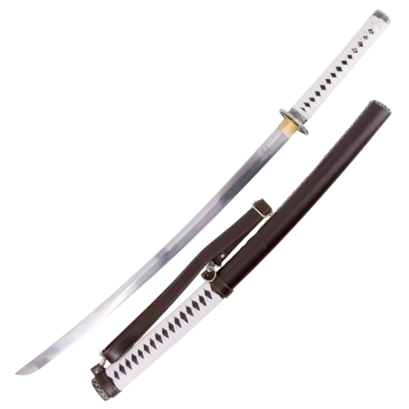 Katana Michonne S2247H – Funktionelles The Walking Dead Schwert mit Scheide, Ständer & Holzkiste - Bild 1