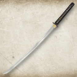 Handgeschmiedetes Katana Tan Sageo – 1095 Kohlenstoffstahl mit Samekawa & Hartholz Saya - Bild 5