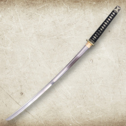 Katana S0328 – Funktionelles Samurai Schwert mit Stahlklinge & schwarzer Holzscheide - Bild 2