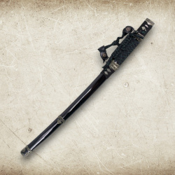 Katana S0328 – Funktionelles Samurai Schwert mit Stahlklinge & schwarzer Holzscheide - Bild 5