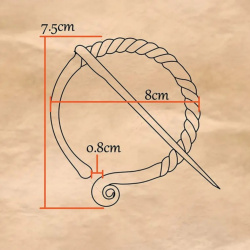 Mittelalterliche, handgeschmiedete Fibula - Bild 4