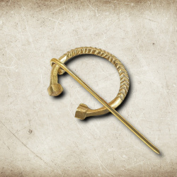 Mittelalterliche Fibel aus Messing fein dekoriert - Bild 5