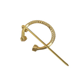 Mittelalterliche Fibel aus Messing fein dekoriert - Bild 1