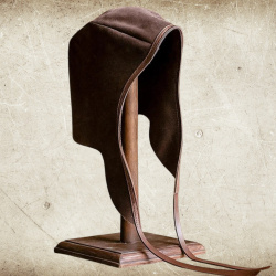 Mittelalterliche Kappe aus Wildleder – Handgefertigte Lederkappe - Bild 4