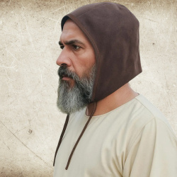 Mittelalterliche Kappe aus Wildleder – Handgefertigte Lederkappe - Bild 2