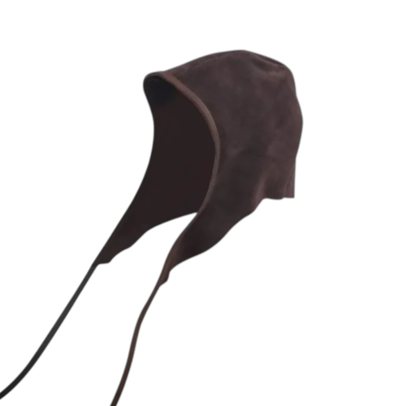 Mittelalterliche Kappe aus Wildleder – Handgefertigte Lederkappe - Bild 1