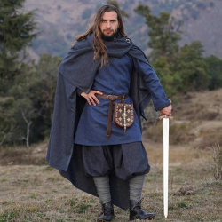 Alaric Wikinger Umhang / Decke mit Diamantköper – Historischer Mittelalter Wollmantel - Bild 1