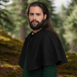 Mittelalterlicher Woll Schulterumhang – Kurzer Cape Mantel für LARP & Renaissance - Bild 2