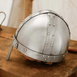 Normannischer Nasalhelm aus 1,6 mm Stahl – 11. Jahrhundert Replik mit Lederinlay - Bild 2