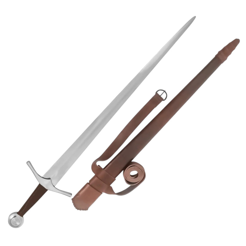 Oakeshott Schwert Typ XVI gehärtet – Mittelalterliches Ritterschwert mit Scheide & Gürtel - Bild 1