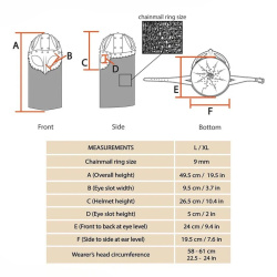 Handgefertigter Wikinger Brillenhelm mit Kettenbrünne – Stahlhelm mit Lederinlay - Bild 6