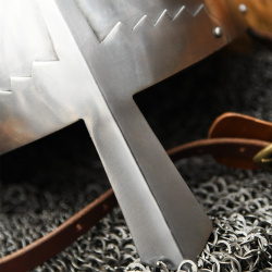 Normannenhelm „St. Wencelas“ aus 1 mm Stahl – Frühmittelalterlicher Nasal - Bild 5