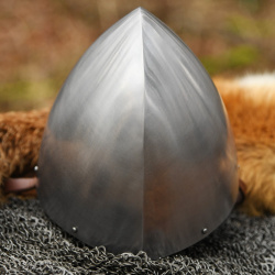 Normannenhelm „St. Wencelas“ aus 1 mm Stahl – Frühmittelalterlicher Nasal - Bild 4