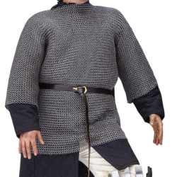 Kettenhemd Haubergeon aus Federstahl – 8 mm Ringdurchmesser, schaukampftauglich - Bild 1