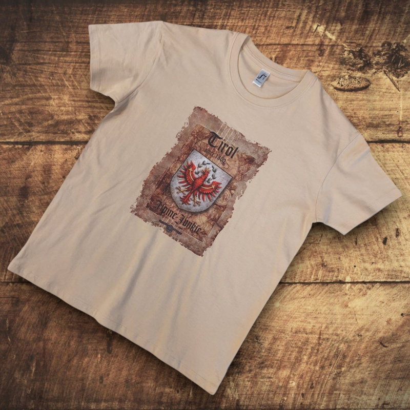 Junkie-T-Shirt "Tirol" – Regionales Wappen Shirt aus hochwertiger Baumwolle - Bild 1