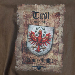 Junkie-T-Shirt "Tirol" EARTH – Regionales Wappen Shirt aus hochwertiger Baumwolle - Bild 2