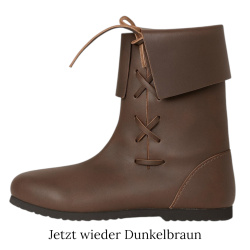 Mittelalter Stulpenstiefel aus Nubukleder Dunkelbraun auf https://armatae.shop