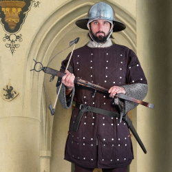 Mittelalterliche Brigantine mit vernieteten Stahlplatten – Körperpanzer aus Baumwolle, 14.–16. Jahrhundert - Bild 3