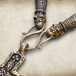 Wikinger Collier „Mandermark“ mit Kreuz von Sanda – Lederkette mit historischem Kruzifix - Bild 12