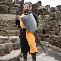 Mittelalter Waffenrock „Eckhart“ Mi-Parti – gelb / schwarz - Bild 2