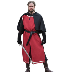 Mittelalter Waffenrock „Eckhart“ – rot / natur - Bild 1
