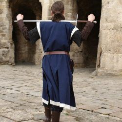 Mittelalter Waffenrock „Eckhart“ – blau / natur - Bild 4