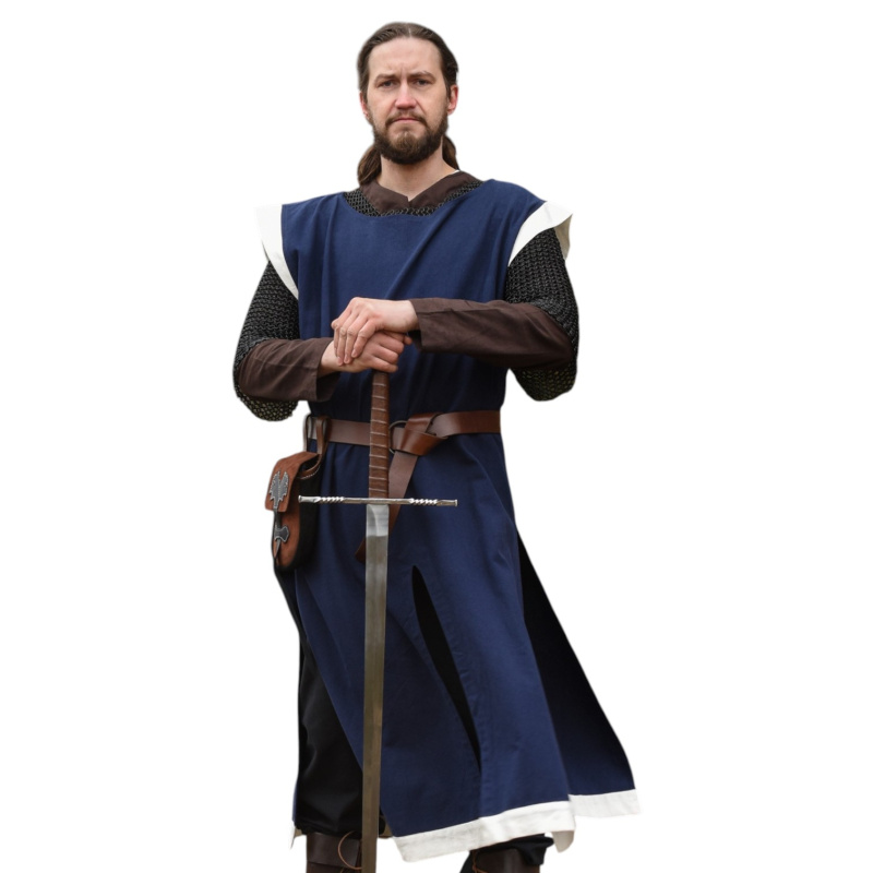 Mittelalter Waffenrock „Eckhart“ – blau / natur - Bild 1