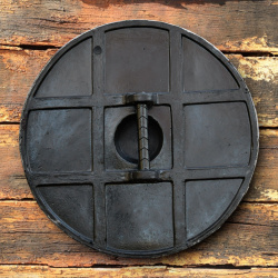 LARP Wikinger Schild „Fjorn“ – Rundschild Ø 600 mm, blau / braun - Bild 4