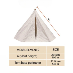 Mittelalter Kegelzelt aus Canvas – 500 g/m² Segeltuch, ecru, ohne Stange - Bild 7