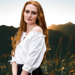 Mittelalter Kurzarmbluse „Vera“ – weiß, Baumwolle - Bild 5