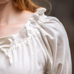 Mittelalter Kurzarmbluse „Vera“ – natur, Baumwolle - Bild 5