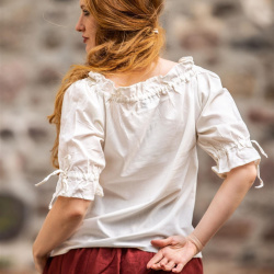 Mittelalter Kurzarmbluse „Vera“ – natur, Baumwolle - Bild 7