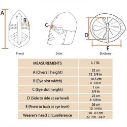 Sugarloaf Großer Helm – konischer Topfhelm aus 1,6 mm Stahl mit Polsterfutter - Bild 9