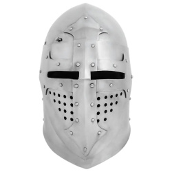 Visierhelm (Beckenhaube) aus dem 14. Jahrhundert – Klappvisierhelm aus 1,6 mm Stahl - Bild 1