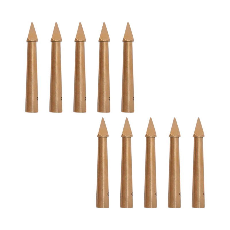 Mittelalterliche Messing-Nestelspitzen – Set mit 10 Stück, klassische Form - Bild 1