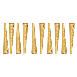 Mittelalterliche Messing-Nestelspitzen – Set mit 10 Stück, massiv - Bild 1