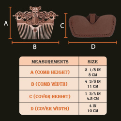 Wikinger Kamm aus Bronze mit Lederscheide – Guss nach Wachsausschmelzverfahren - Bild 5
