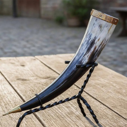 Wikinger Trinkhornständer aus Eisen – handgeschmiedeter Hornständer - Bild 3