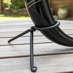 Wikinger Trinkhornständer aus Eisen – handgeschmiedeter Hornhalter mit Ringdesign - Bild 4
