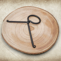 Wikinger Trinkhornständer aus Eisen – handgeschmiedeter Hornhalter mit Ringdesign - Bild 3