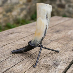 Wikinger Trinkhornständer aus Eisen – handgeschmiedeter Hornhalter mit Ringdesign - Bild 5