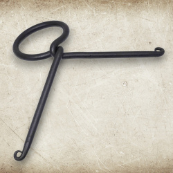 Wikinger Trinkhornständer aus Eisen – handgeschmiedeter Hornhalter mit Ringdesign - Bild 2