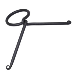 Wikinger Trinkhornständer aus Eisen – handgeschmiedeter Hornhalter mit Ringdesign - Bild 1