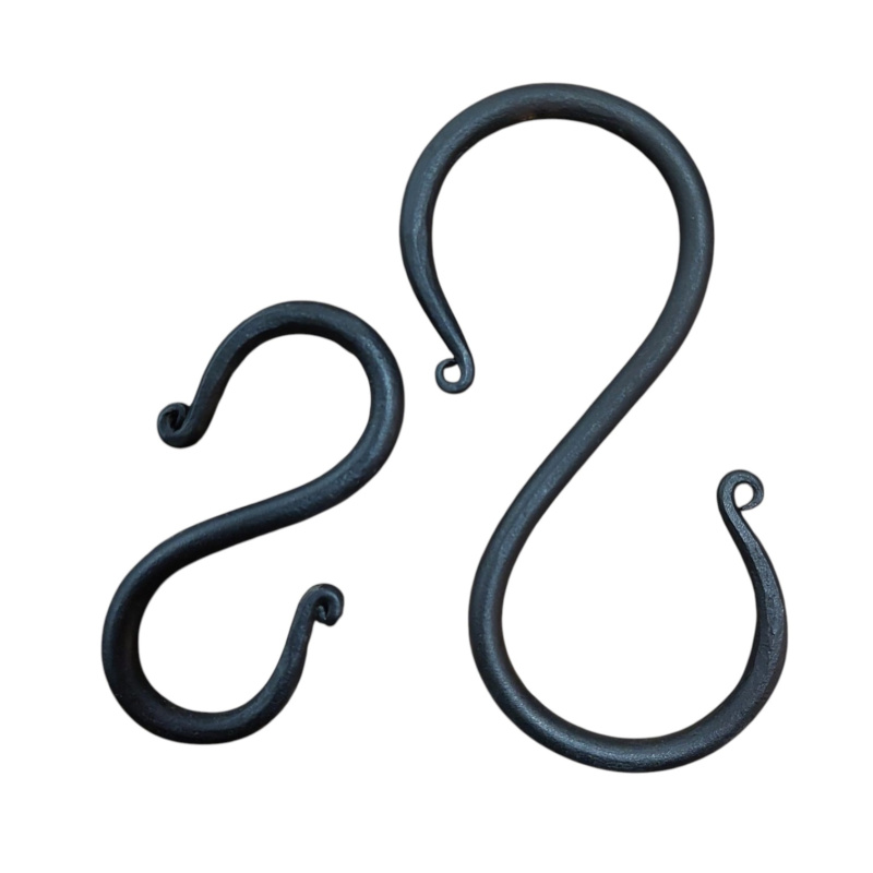 Handgeschmiedeter S-Haken aus Eisen – rustikaler Aufhängehaken - Bild 1