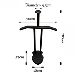Mittelalterlicher Rüstungsständer aus Holz – Rüstungsdisplay aus Mango-Holz - Bild 4