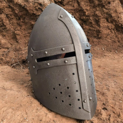 Sugarloaf Großer Helm – konischer Topfhelm aus 1,6 mm Stahl mit Polsterfutter - Bild 3