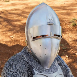 Beckenhaube mit Visier – Schaukampfhelm aus 1,6 mm Stahl - Bild 2