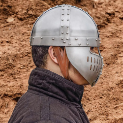 Normannischer Spangenhelm mit Gesichtsschutz – Schaukampfhelm aus 1,6 mm Stahl - Bild 4