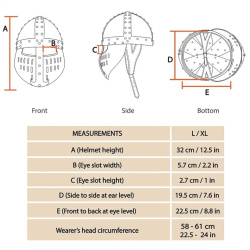 Normannischer Spangenhelm mit Gesichtsschutz – Schaukampfhelm aus 1,6 mm Stahl - Bild 6