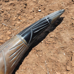 Wikinger Trinkhorn aus Ochsenhorn – 400–500 ml, graviertes Design - Bild 4